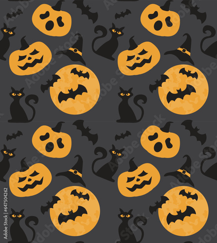 Happy halloween seamless pa...