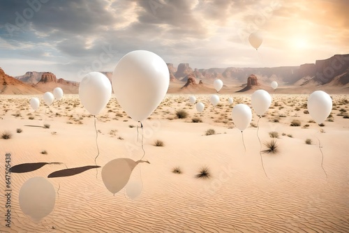 balloons in the desert