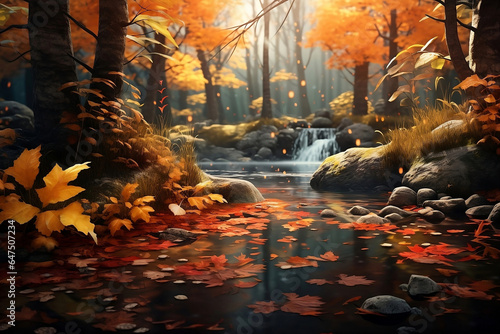 autumn in the forest, Autumn Bliss: Seasonal Background Radiates Warmth and Tranquility, autumn, autumn season, background, wallpaper