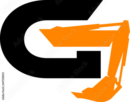excavator letter G logo