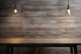 Wood wall and table kitchen footage