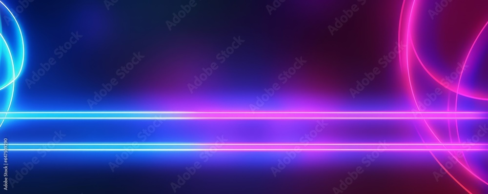 Abstract glowing neon lights background , Generative AI