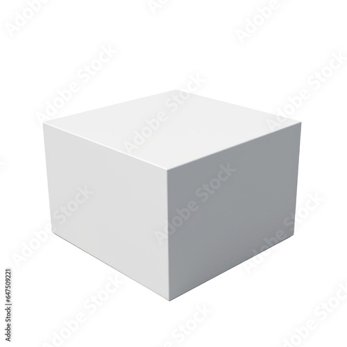 white box isolated on a transparent background