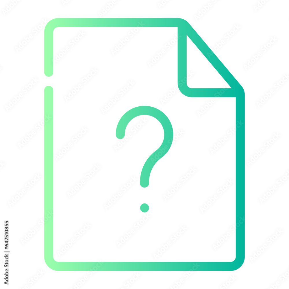question sheet gradient icon question sheet gradient icon