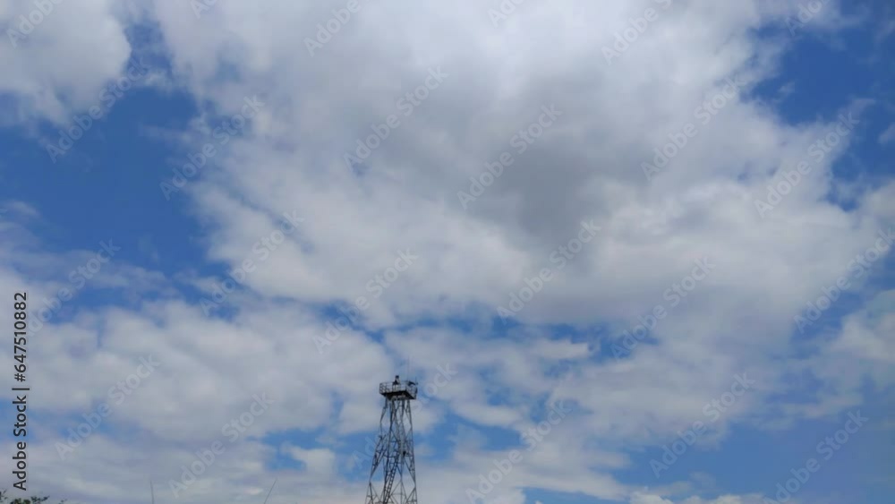 Blue sky white clouds. Puffy fluffy white clouds. Cumulus cloud cloudscape timelapse. Blue sky white clouds. Puffy fluffy white clouds. Cumulus cloud cloudscape timelapse.