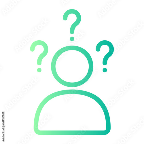 question gradient icon