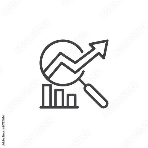 Business analysis line icon