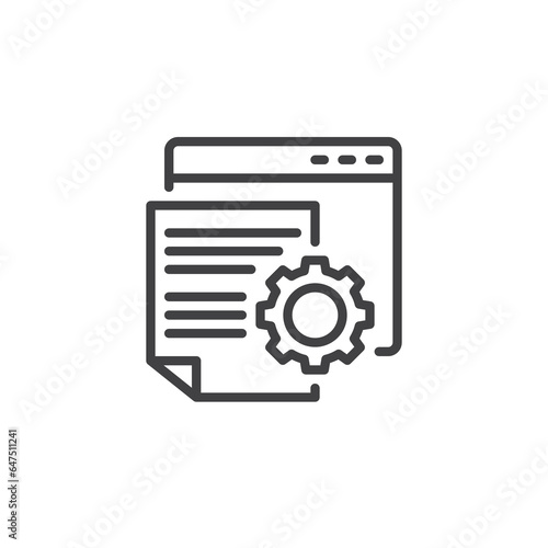 Requirement gathering line icon
