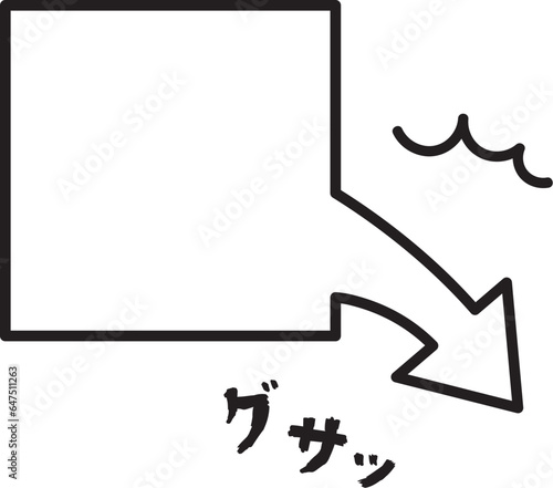 右向きに刺さるシンプルな吹き出し06