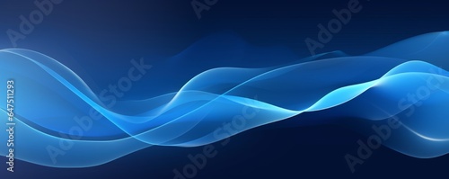 Abstract blue background with flowing lines. Dynamic waves. illustration, Generative AI © Dream Big Studios