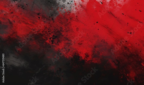 Black and red dirty grunge texture background, Generative AI
