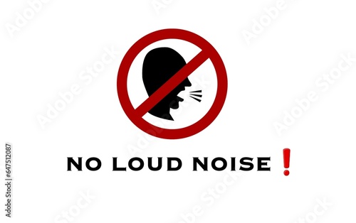 no loud voice sign
