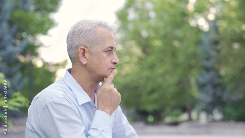 Thoughtful man confirms his thought. Thoughtful man confirms his thought.