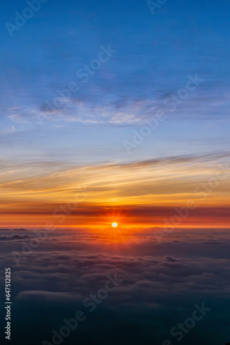 The beautiful view of the sun rising above the sea of ​​clouds is so exotic and full of magic © Jaenal