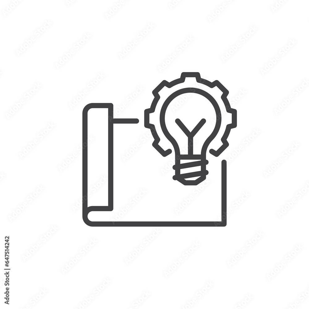 Project prototyping line icon Project prototyping line icon