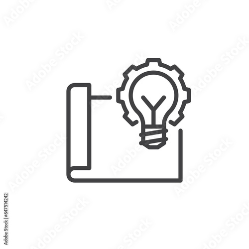 Project prototyping line icon