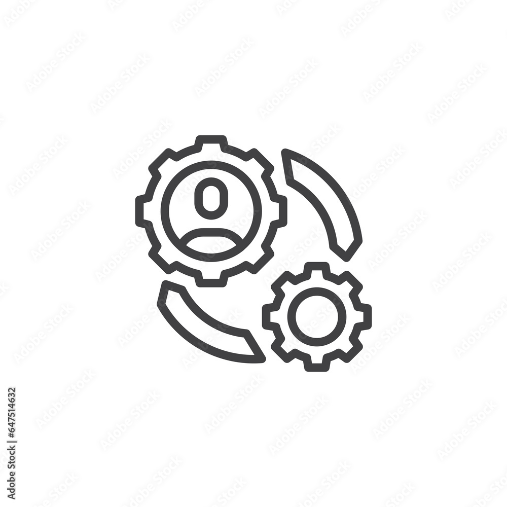 Change Management line icon Change Management line icon