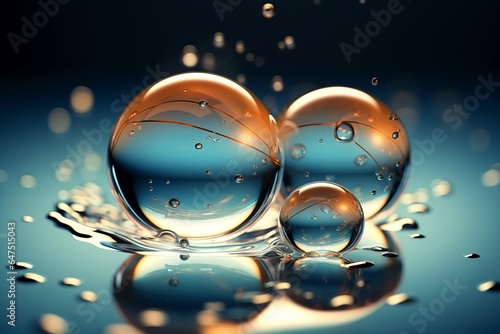Floating Water Bubbles: Tranquil and Serene