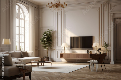 Charming Elegance - French Provincial Living Room Created with generative AI tools.