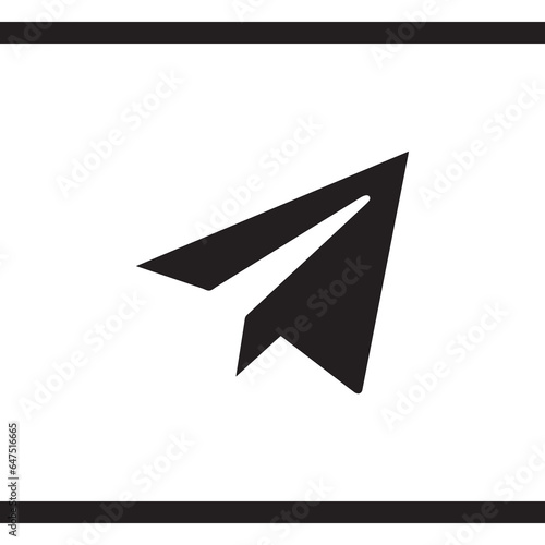 Free Download Airplane icon vector. Telegram logo design. Flat Social Media Sign isolated on white background - GFXLoad
