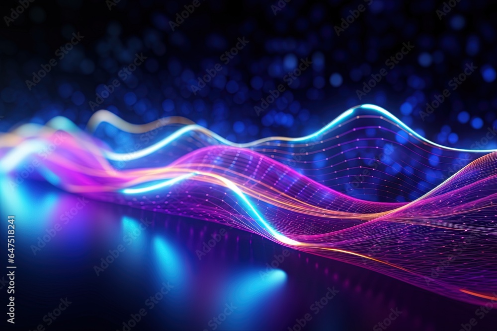 abstract futuristic background with pink blue glowing neon moving high speed wave lines and bokeh lights. Data transfer concept Fantastic wallpaper abstract futuristic background with pink blue glowing neon moving high speed wave lines and bokeh lights. Data transfer concept Fantastic wallpaper