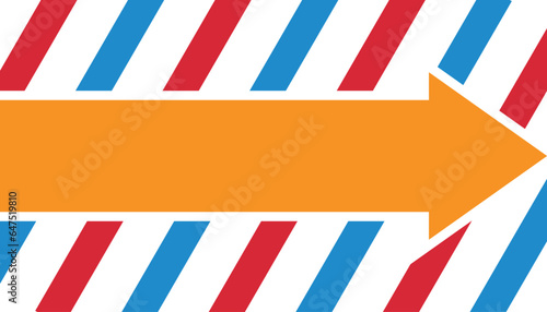 Red, Blue, White diagonal stripes pattern from left to right vector illustration.