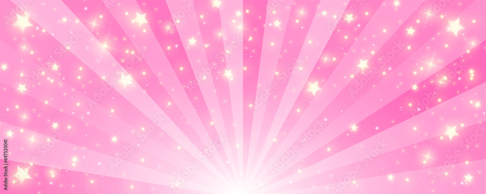 Pink comic background. Cartoon pop art burst rays pattern. Abstract radial texture frame with stars. Vector retro superhero explode. Pink comic background. Cartoon pop art burst rays pattern. Abstract radial texture frame with stars. Vector retro superhero explode.