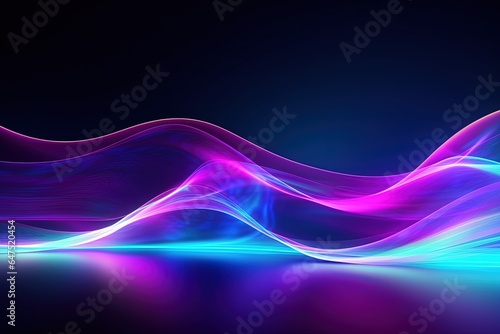 abstract futuristic background with pink blue glowing neon moving high speed wave lines and bokeh lights. Data transfer concept Fantastic wallpaper