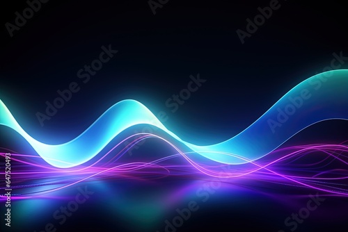 abstract futuristic background with pink blue glowing neon moving high speed wave lines and bokeh lights. Data transfer concept Fantastic wallpaper