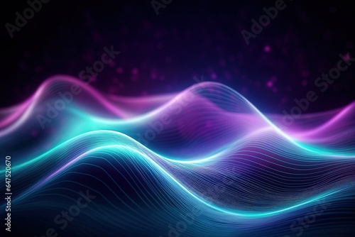 abstract futuristic background with pink blue glowing neon moving high speed wave lines and bokeh lights. Data transfer concept Fantastic wallpaper