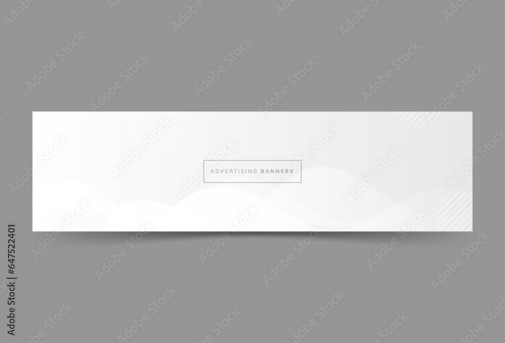 banner background. gray and white. wave effect . geometric. abstract eps 10