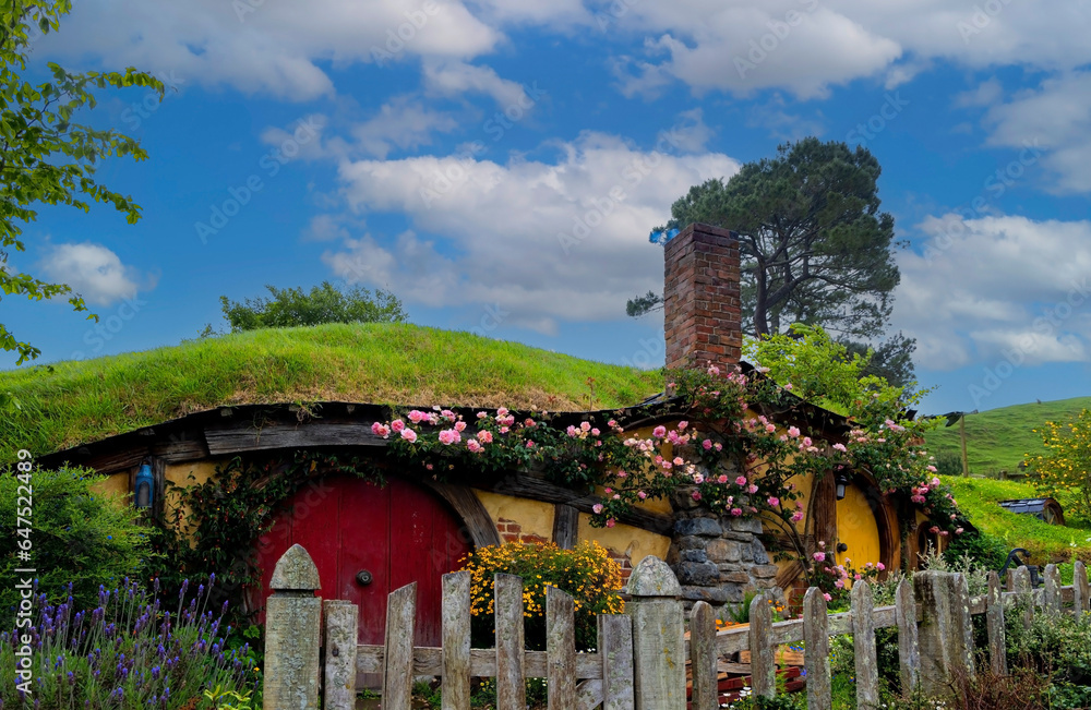 MATAMATA- NEW ZEALAND -NOVEMBER -2- 2022: Hobbiton - movie set created ...