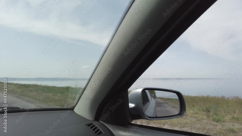 Driving inside the car POV on the Highway Driving inside the car POV on the Highway