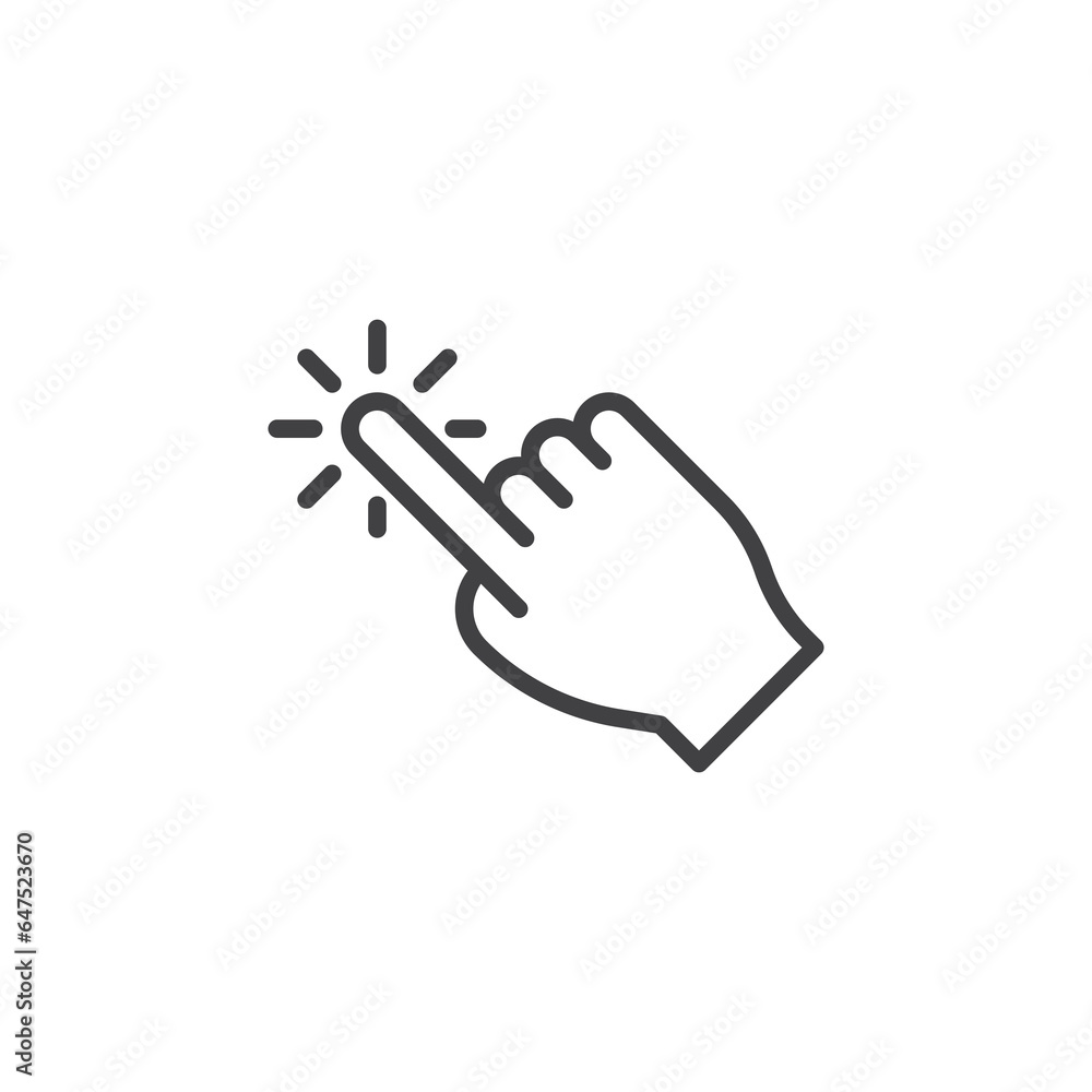 Touch screen gesture line icon Touch screen gesture line icon