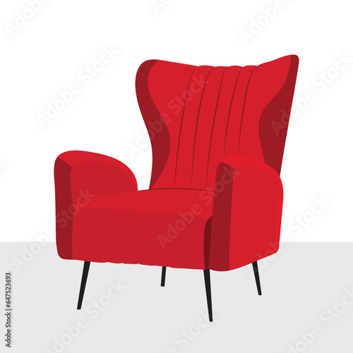 Furniture at home vector art and illustration. Flat design of furniture or interiors in home concept art.