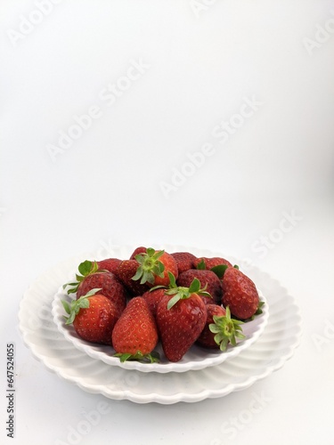 strawberries on a plate