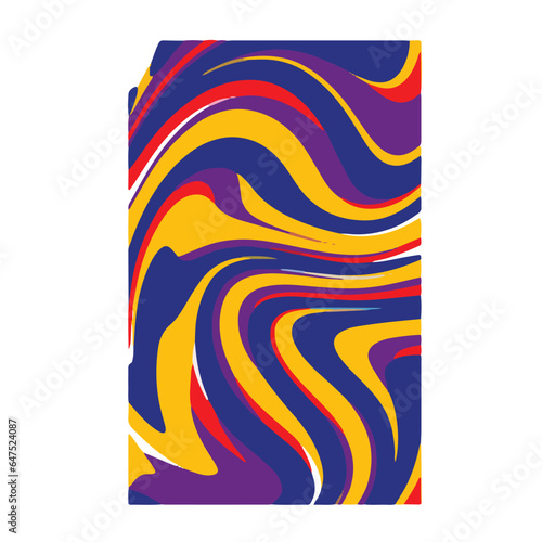 Abstract themed handwritten drawings with bright and colorful design art illustration style