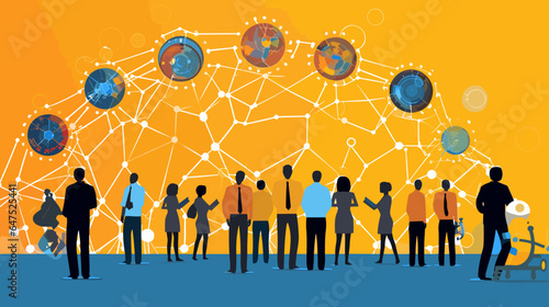 Concept vector illustration of LLM (Large Language Models).	
