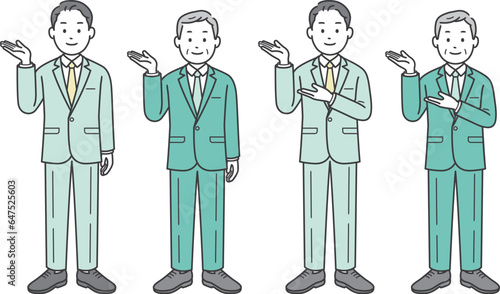 案内をするビジネスマン