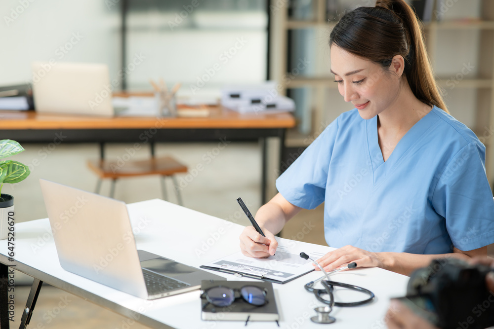 Female nurse doctor Working in a hospital or clinic