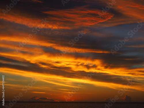 モルディブの夕日が沈んだ直後の空 OLYMPUS DIGITAL CAMERA
