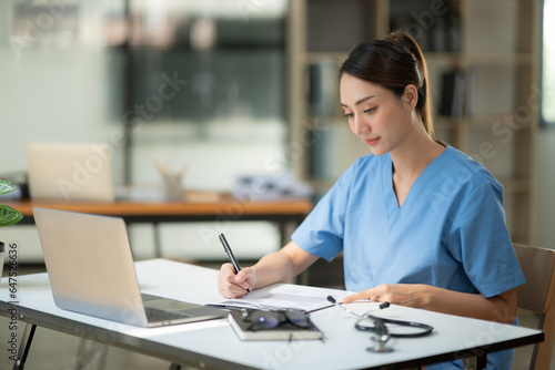 Female nurse doctor Working in a hospital or clinic