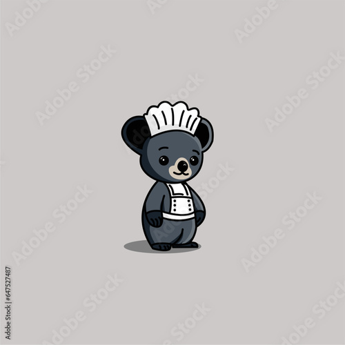 koala chef cute logo