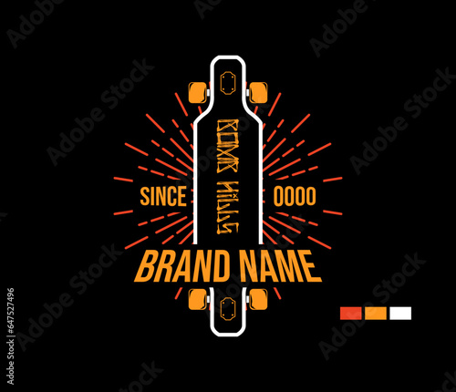 Longboard Illustration