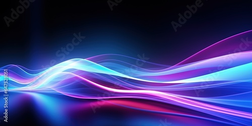abstract futuristic background with pink blue glowing neon moving high speed wave lines and bokeh lights. Data transfer concept Fantastic wallpaper