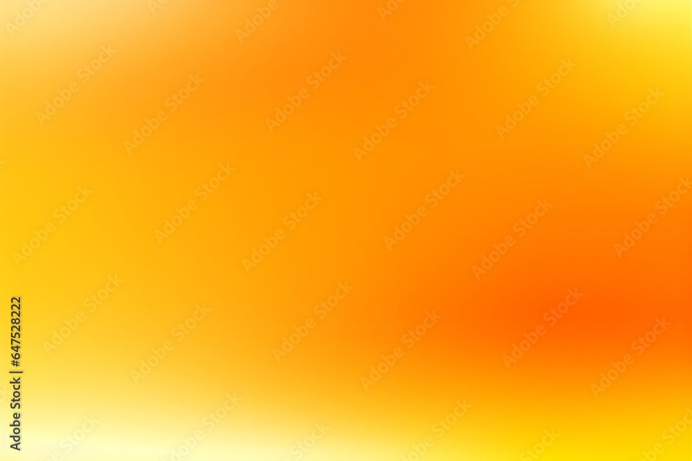 Orange abstract background. Glowing color gradient. Sun radiance. Defocused yellow smooth light glare bright surface decorative design with copy, Generative AI