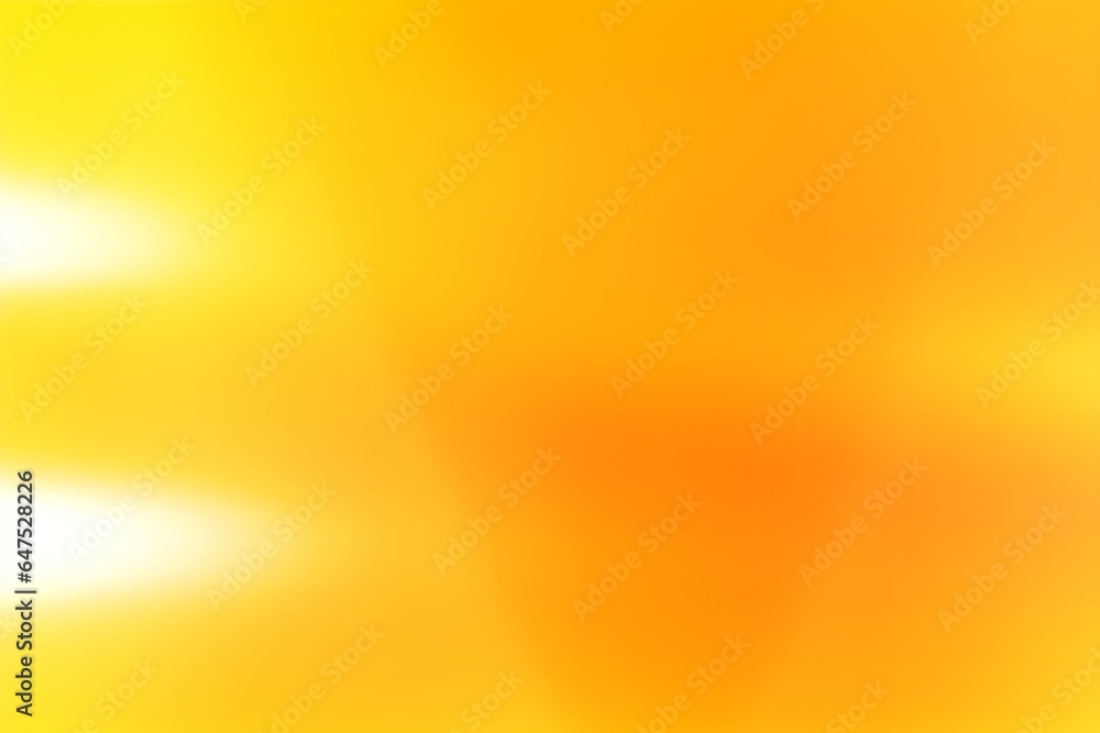 Orange abstract background. Glowing color gradient. Sun radiance. Defocused yellow smooth light glare bright surface decorative design with copy, Generative AI