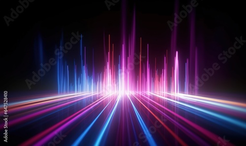 abstract futuristic background with pink blue glowing neon moving high speed wave lines and bokeh lights. Data transfer concept Fantastic wallpaper