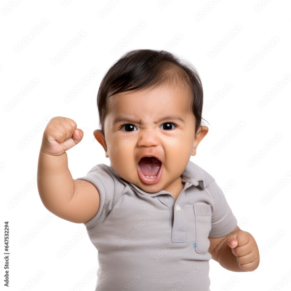 Newborn baby with cute and exaggerated facial expression and gesture Newborn baby with cute and exaggerated facial expression and gesture