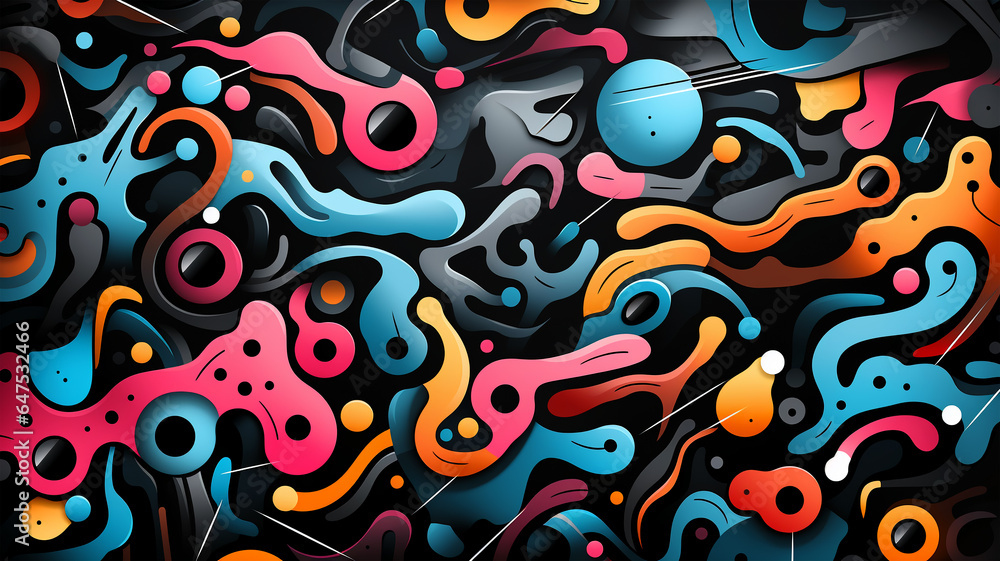 Abstract illustration, colored waves and fancy images, wallpaper, poster, art, postcard Abstract illustration, colored waves and fancy images, wallpaper, poster, art, postcard